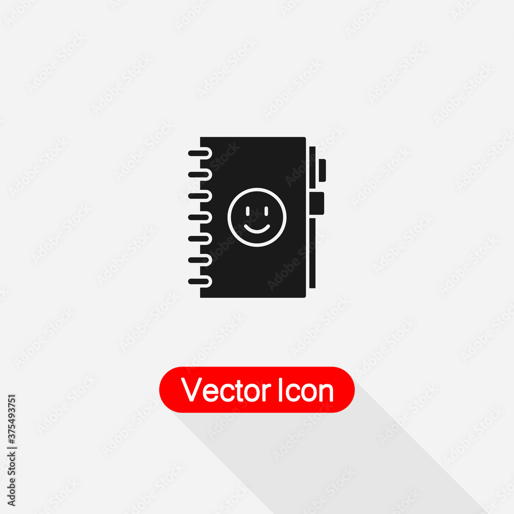 Note Book Icon, Diary Icon Vector Illustration Eps10