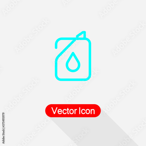 Petrol Station Icon, Fuel Station Icon Bio Fuel Canister Icon, Canister Icon, Container and Jerrican, Jug, Gas Symbol Vector Illustration Eps10