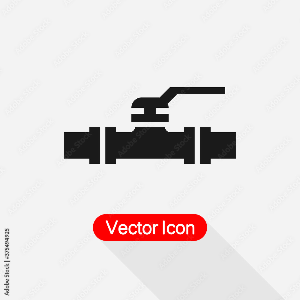Pipe Ring Icon, Valve Icon Vector Illustration Eps10