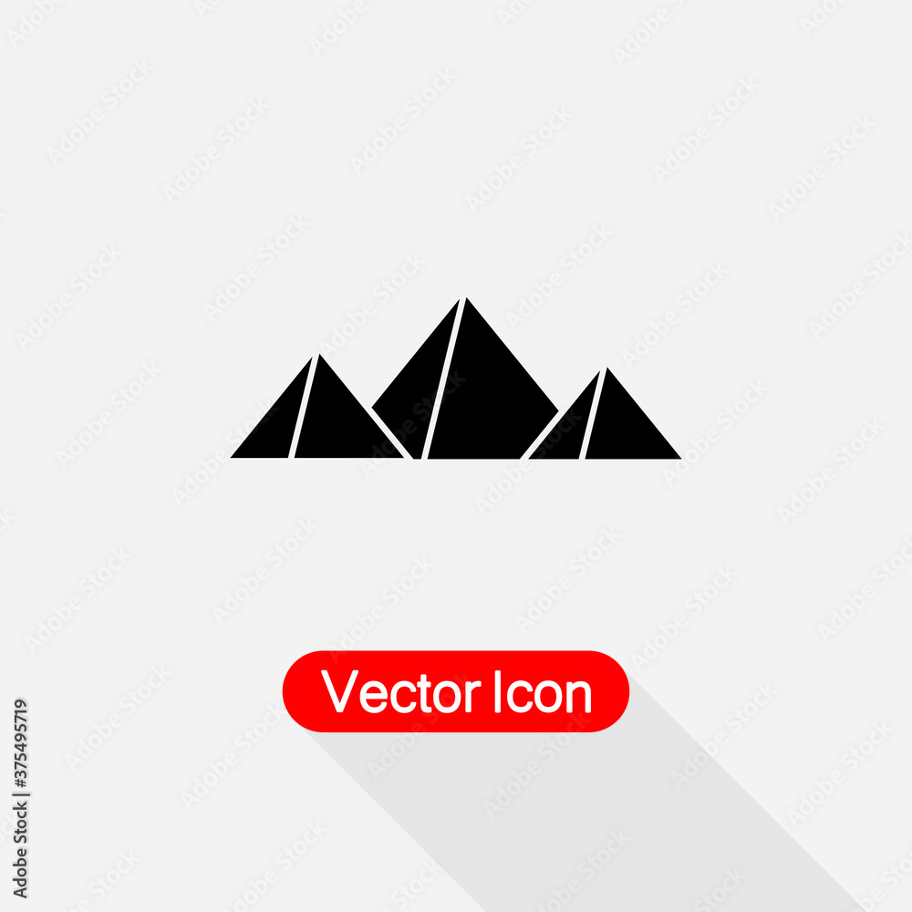 Pyramids Egyptian Icon Vector Illustration Eps10