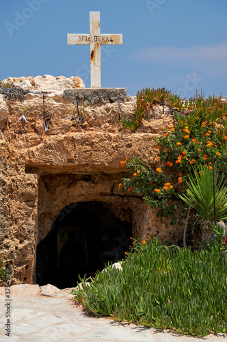The small catacomb church of Ayia Thekla (Agia Thekla).  Ayia Napa. Cyprus photo