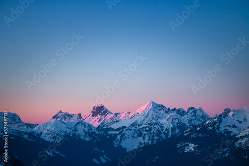 sunset afar in the mountains © Jacob