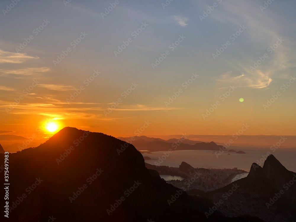 Obraz premium sunset in the mountains
