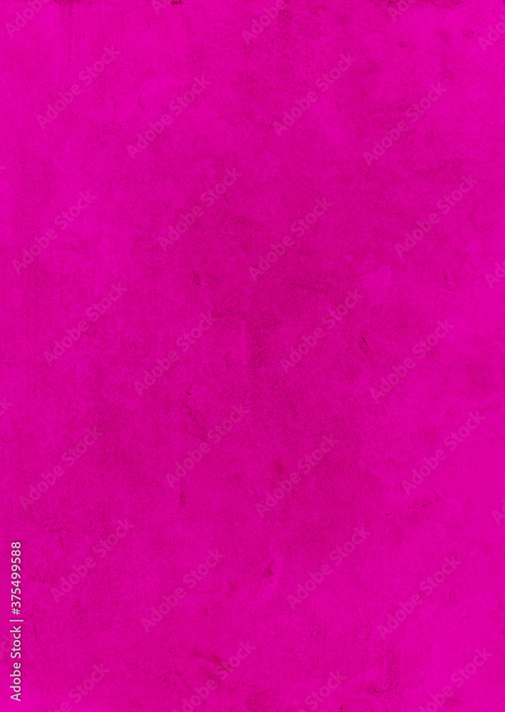 Texture for artwork and photography. Abstract magenta stained paper texture background or backdrop.