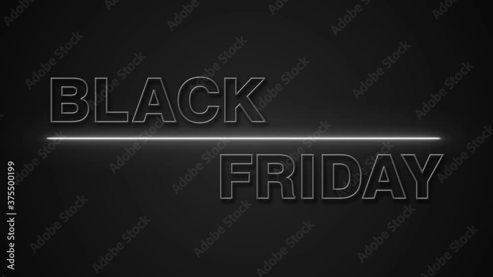 Animation 4P. 4096x2304P. Black Friday sale neon sign banner background for promo video. concept of sale and clearance Animation 4P. 4096x2304P. Black Friday sale neon sign banner background for promo video. concept of sale and clearance