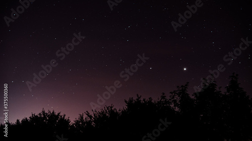 Long exposure photo, night sky, stars