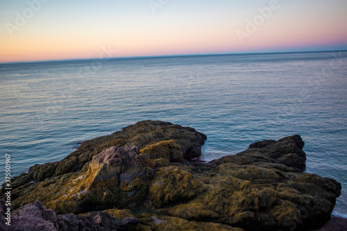 St Martin NB Canada. Lighthouse rocks