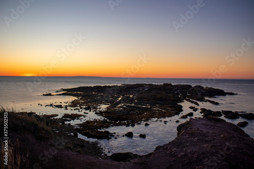 St Martin NB Canada sunset by the lighthouse rocks © NatureBoysMoncton