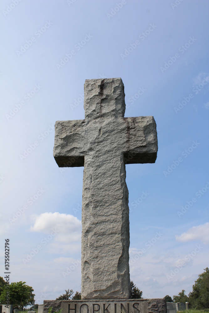 Large cross on the hill in Hollywood Cemetery, Richmond, Virginia Large cross on the hill in Hollywood Cemetery, Richmond, Virginia