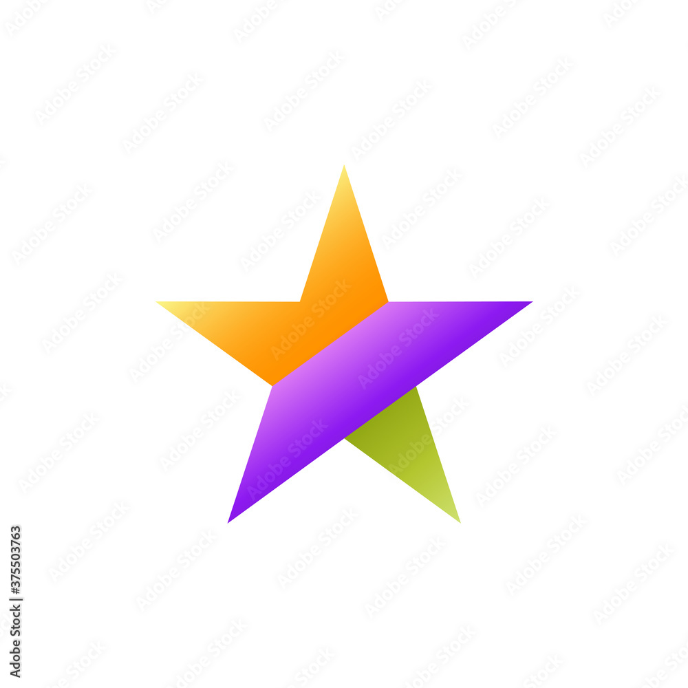 star logo design, 3d style template star logo design, 3d style template