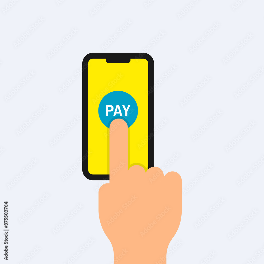 Payment with mobile phones. Money transaction symbol concept. Vector illustration Payment with mobile phones. Money transaction symbol concept. Vector illustration