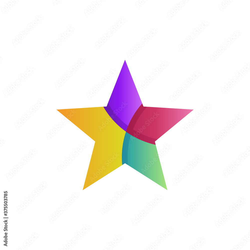 star logo design, 3d style template star logo design, 3d style template