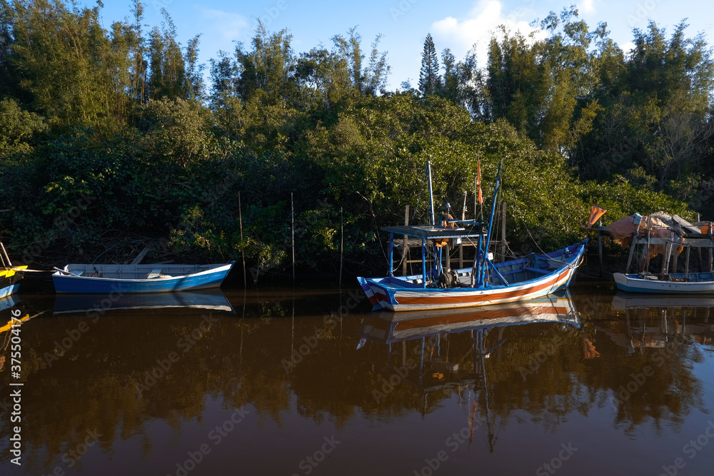 boat on the river