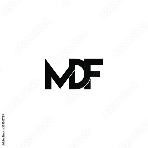 mdf letter original monogram logo design