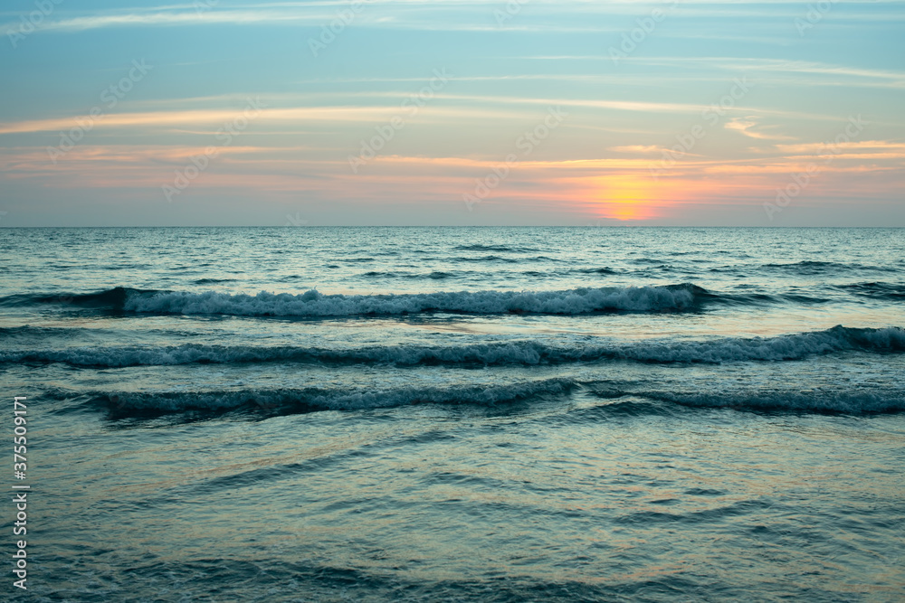 Seascape in cool tones after beautiful sunset. Seascape in cool tones after beautiful sunset.