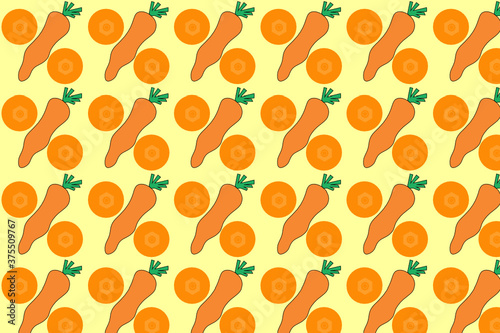 Fototapeta Naklejka Na Ścianę i Meble -  carrot smales pattern. suitable for wallpapers and backgrounds