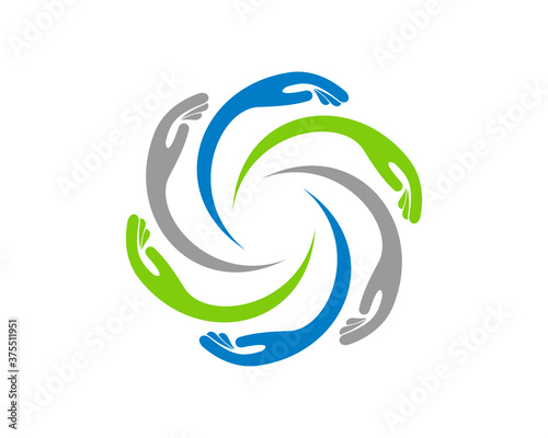 Circular hands care logo