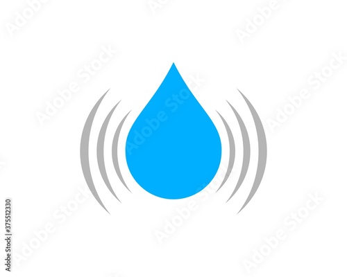 Water drop with ringing symbol
