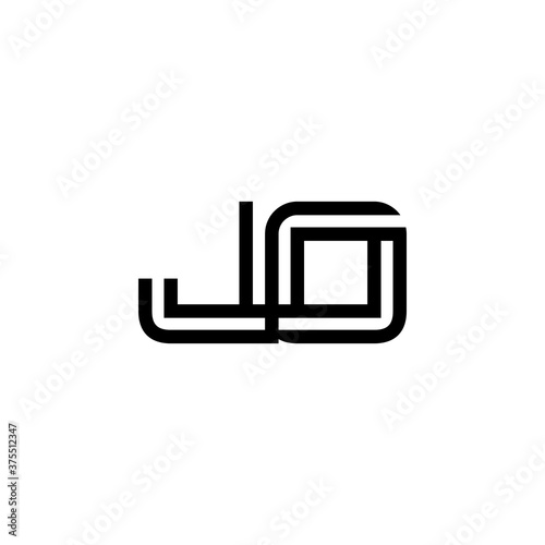 initial letter jo line stroke logo modern