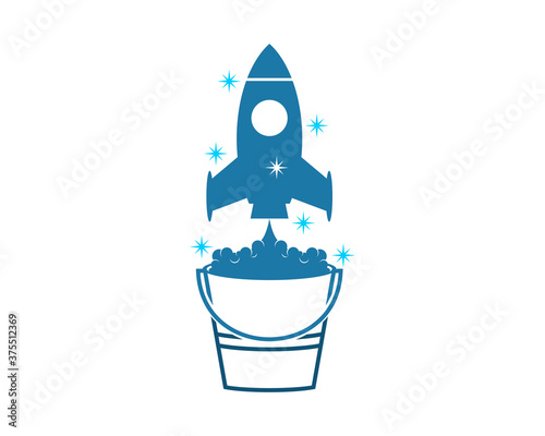 Cleaning service and rocket launched on top