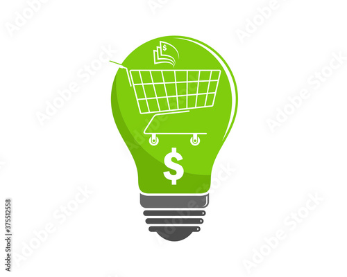 Shopping cart idea inside the light bulb