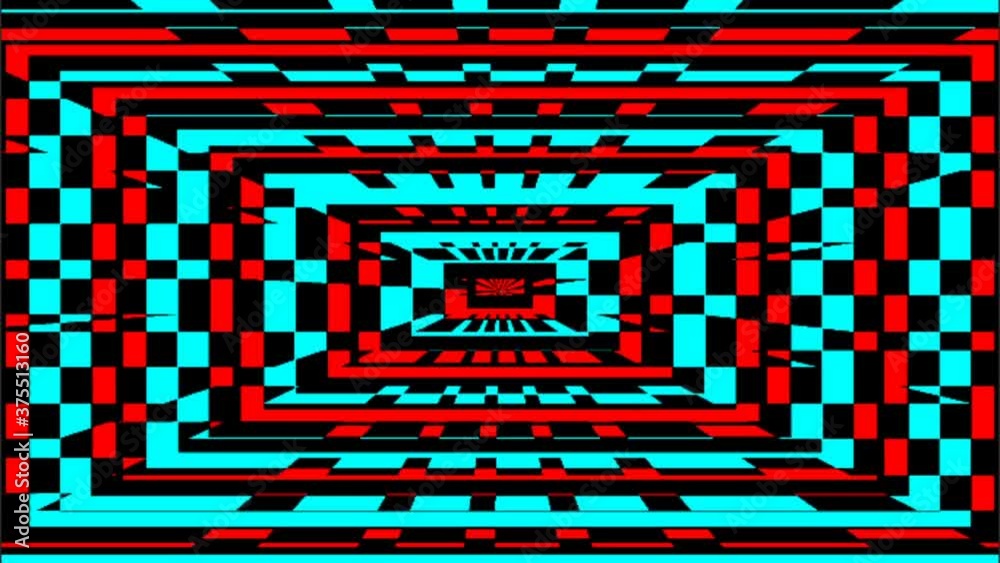 Color Tunnel Background Loop, Video Synthesizer.