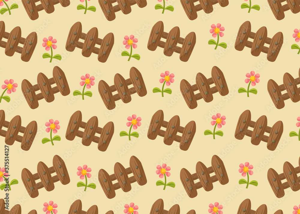 garden pattern background concept illustration vector design 10