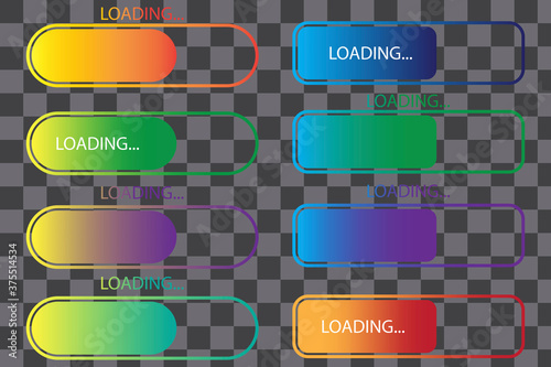 Loading progress. Bar string. Digital download symbol. Bootloader indicator. Vector illustration. Stock image. photo