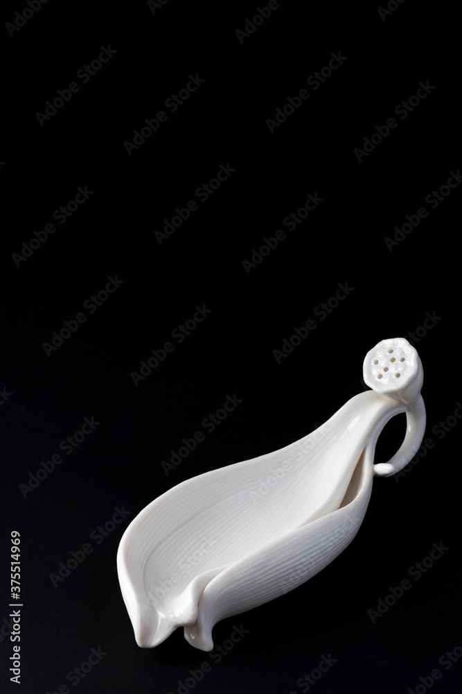 Fototapeta premium smoke and incense on black background