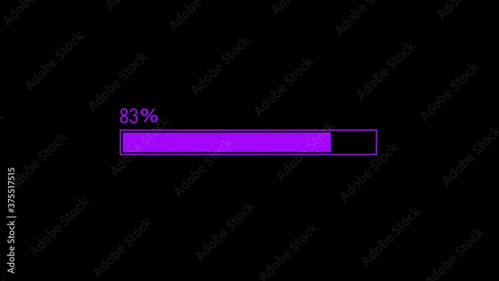 Amazing purple color waiting loading bar animation video footage on black background Amazing purple color waiting loading bar animation video footage on black background