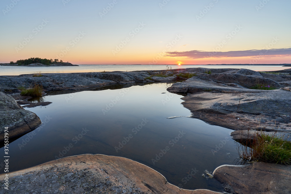 sunset over the sea