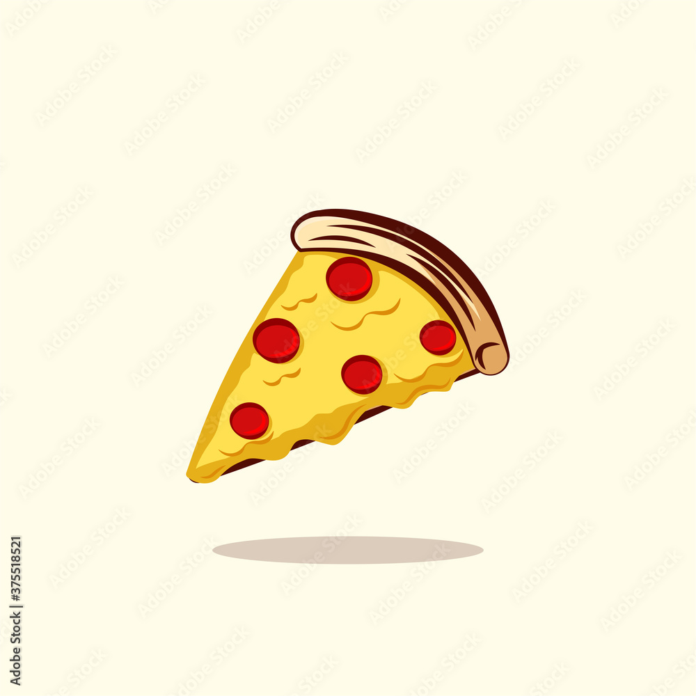 Illustration of a slice of pizza Illustration of a slice of pizza