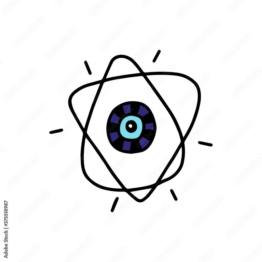 Amulet or talisman with evil eye from spoilage, vector illustration isolated. Amulet or talisman with evil eye from spoilage, vector illustration isolated.