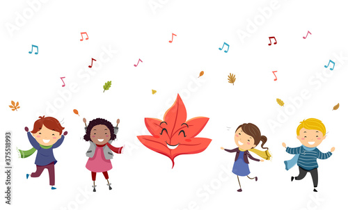 Stickman Kids Autumn Season...