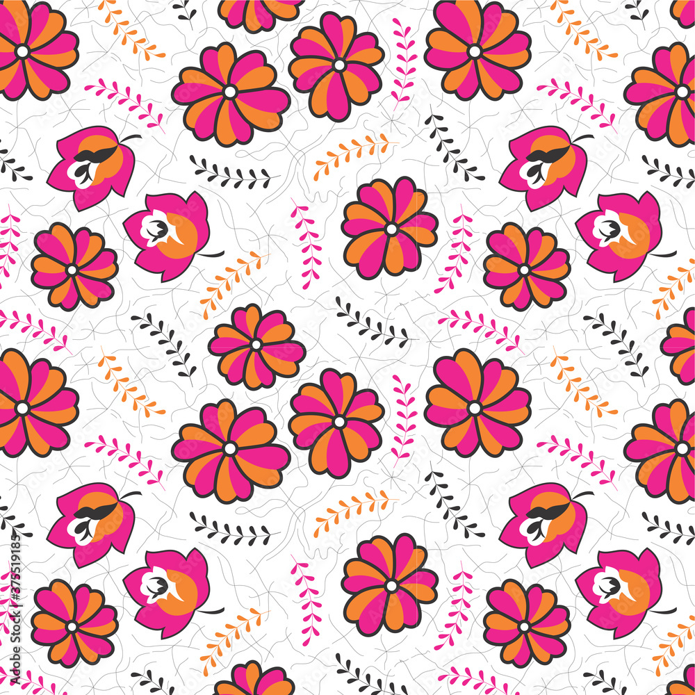 flower and leaf pattern background flower and leaf pattern background