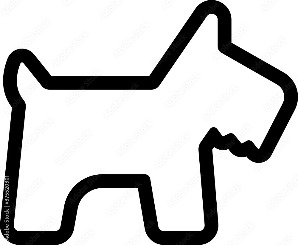 犬（ペット）のピクトグラム （縁取りver.）