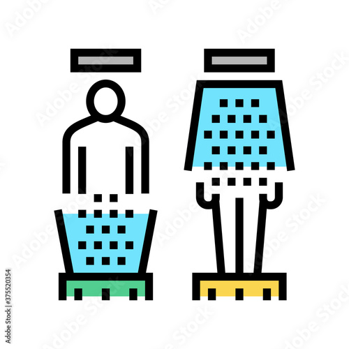teleport equipment color icon vector. teleport equipment sign. isolated symbol illustration