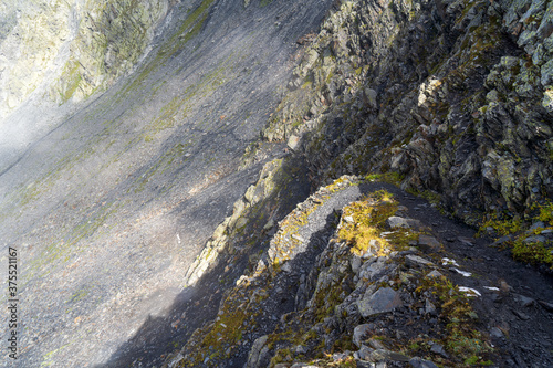 Bergwandern am grossen Sankt Bernhard Lacs de Tenetre photo