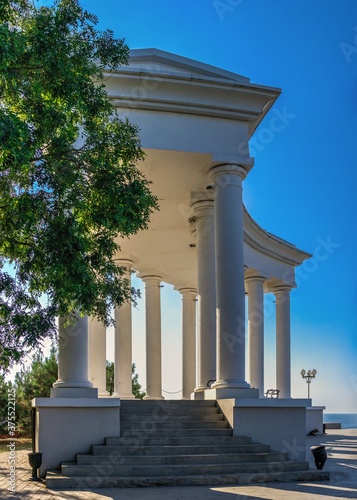 Colonnade in Chernomorsk, Ukraine photo