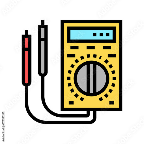 ammeter tool color icon vector. ammeter tool sign. isolated symbol illustration