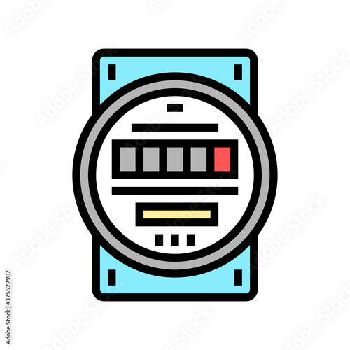 electric meter color icon vector. electric meter sign. isolated symbol illustration