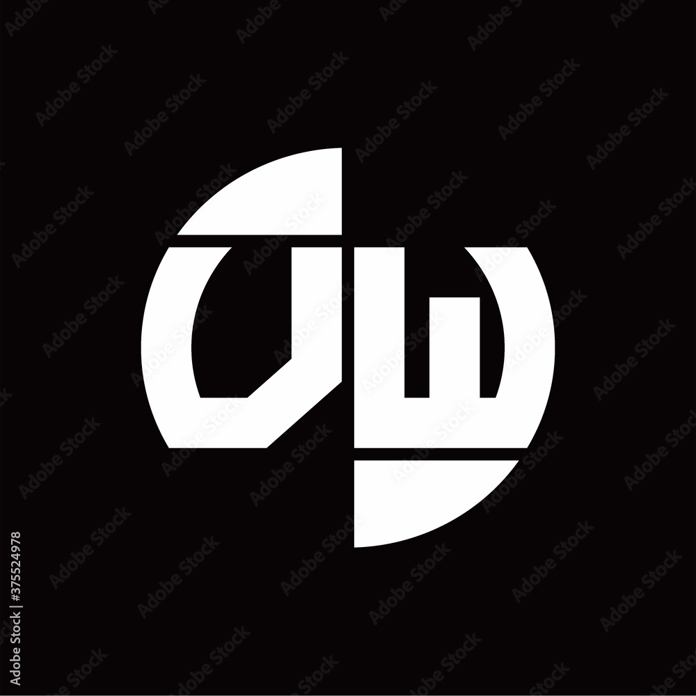 Logo monogram with slice circle shape rotate design template Logo monogram with slice circle shape rotate design template