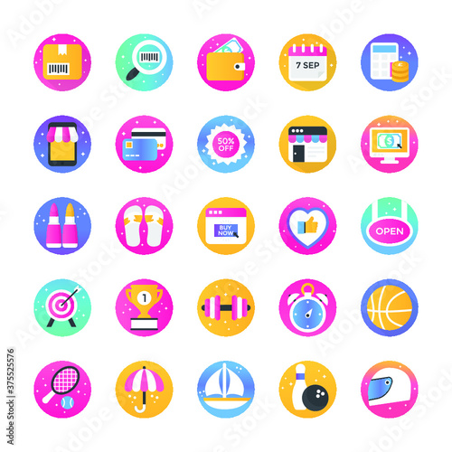 Ecommerce Flat Vector Icons 