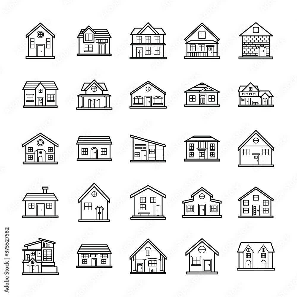Buildings And Architecture Icons Buildings And Architecture Icons