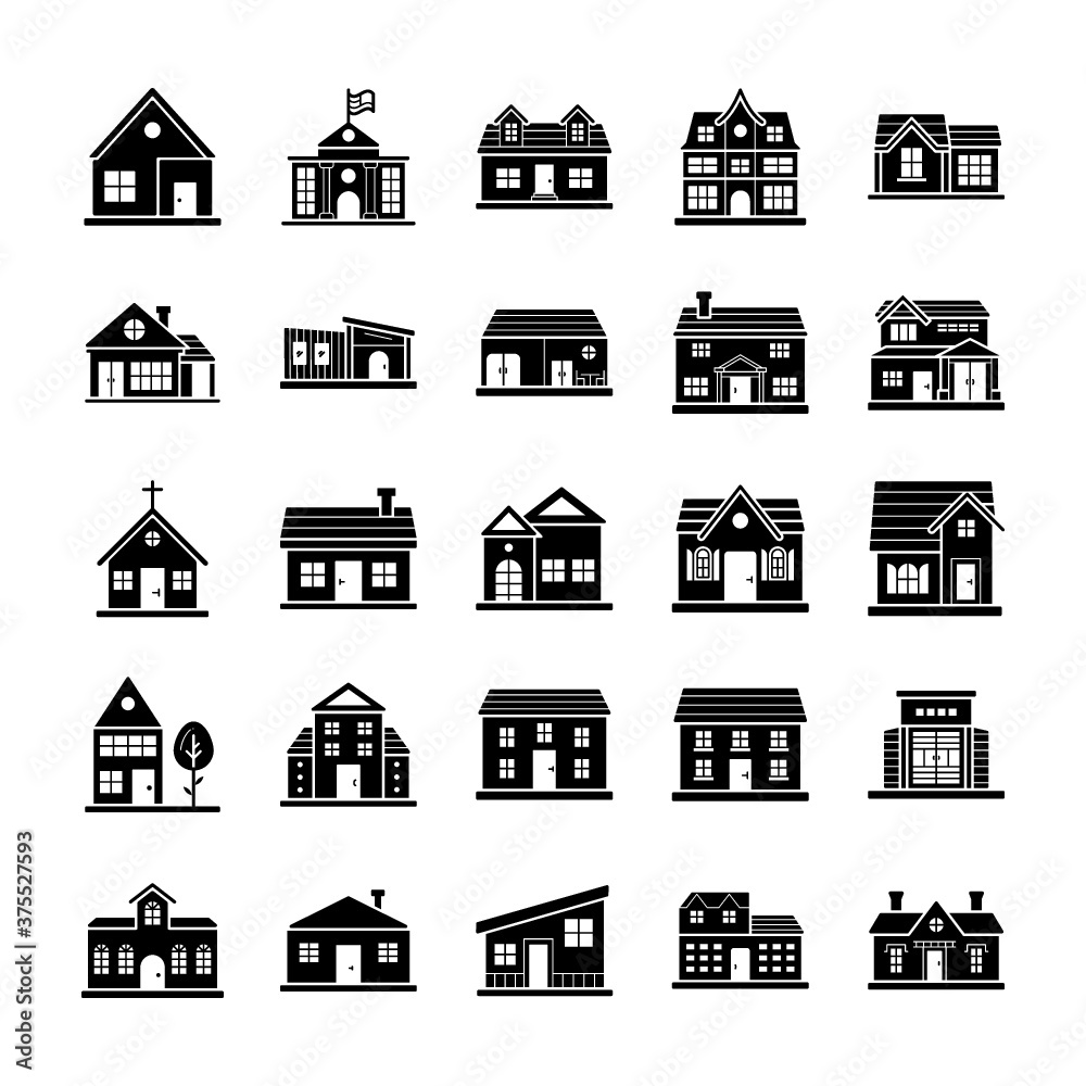 House Designs Icons Collection 