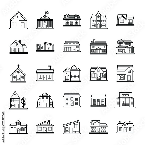 House Designs Icons Collection  photo