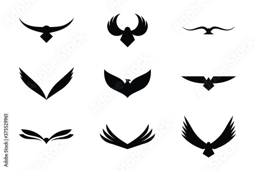Hawk Solid Icons Set