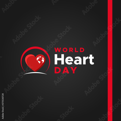 World Heart Day Vector Design Illustration