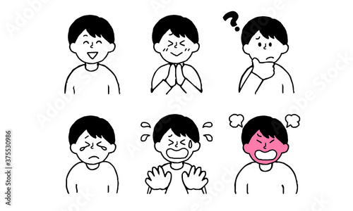 私服男性の上半身セット