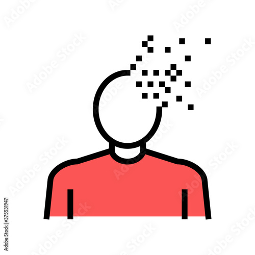 dementia psychological problems color icon vector. dementia psychological problems sign. isolated symbol illustration
